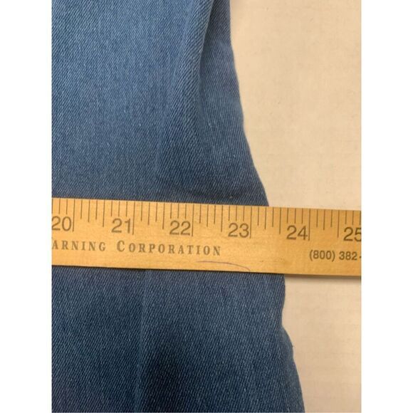 Denim Fringe Detail Plus Size Dress - Picture 9 of 11